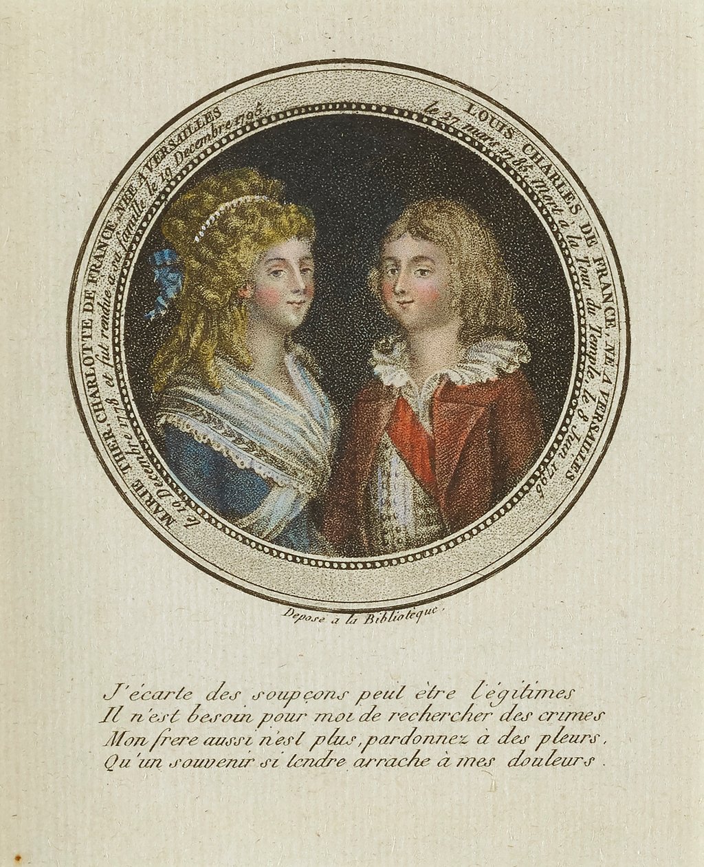 Maria Theresa Charlotte of France, Louis Charles of France by Unidentified