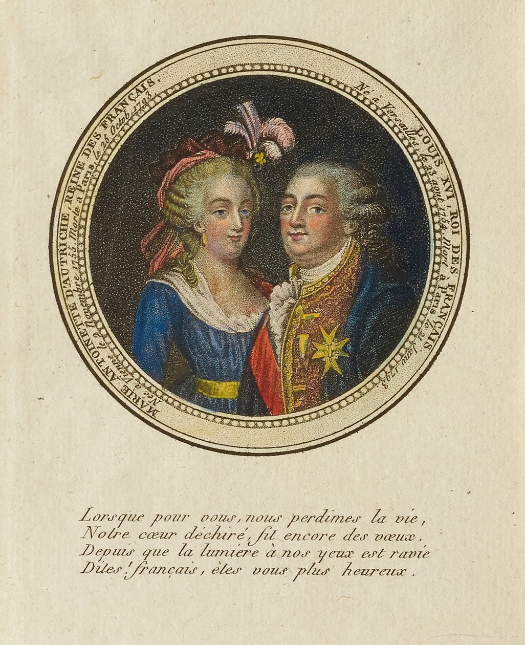 Marie Antoinette of Austria, Queen of the French; Louis XVI, King of the French by Unidentified