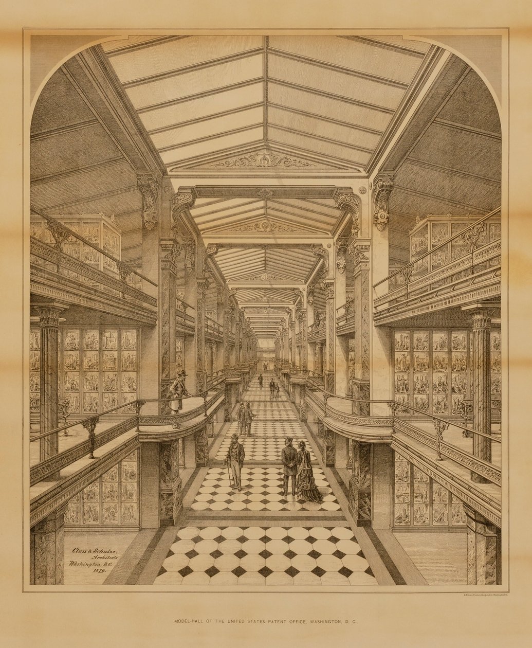 Model Hall of the United States Patent Office, Washington, D. C. by Unidentified