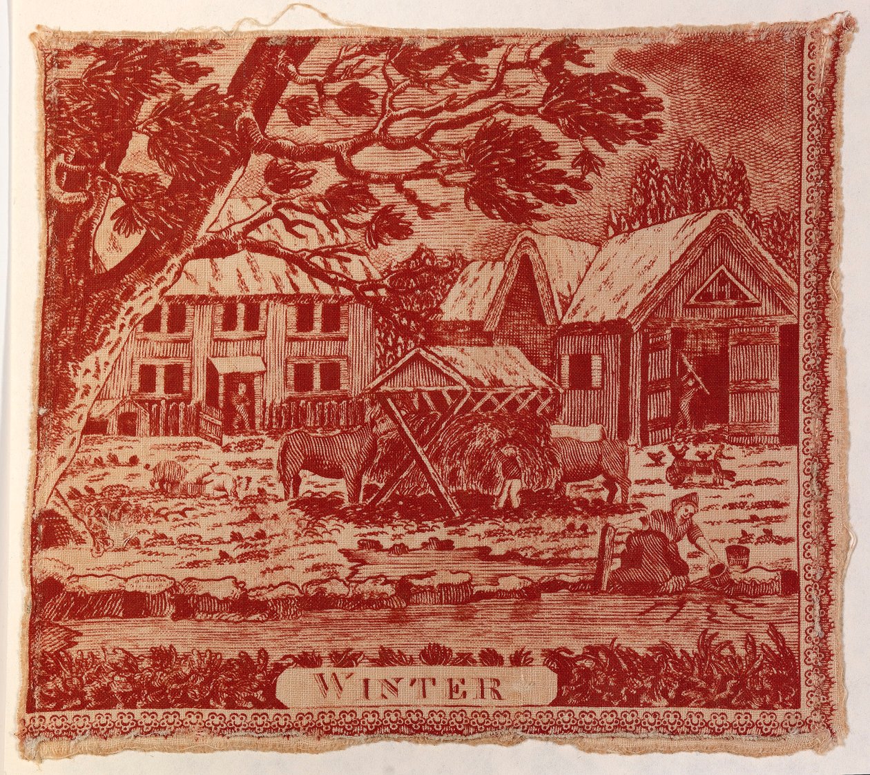 Textile Fragment: The Four Seasons by Unidentified