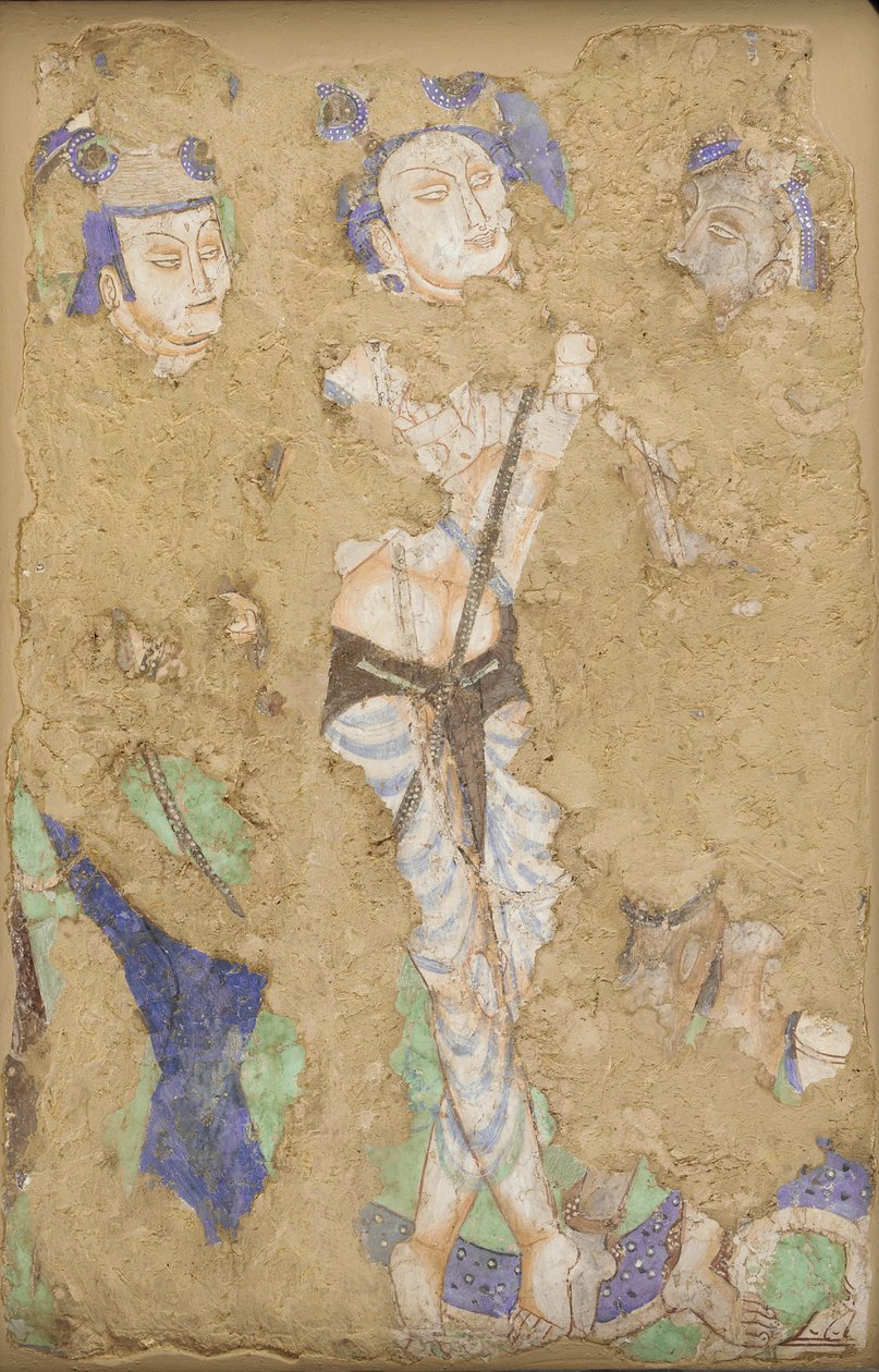 Three Figures, from Cave 224 by Unidentified