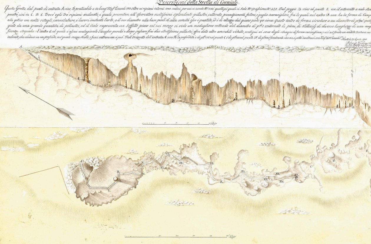 A morphology of the cave in Vilenica by Unknown