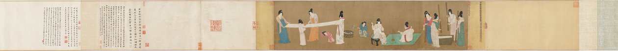 Court Ladies Preparing Newly Woven Silk by Unknown