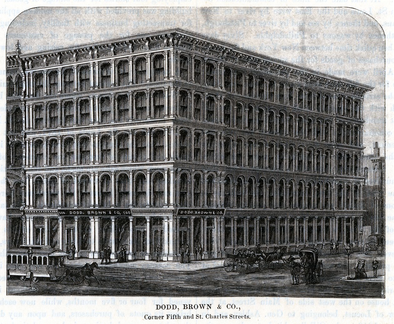 Dodd, Brown and Company Wholesale Dry Goods, Fifth and St. Charles Streets by Unknown
