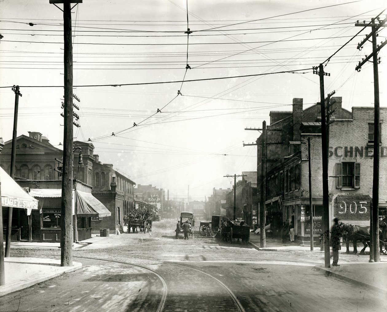 Intersection of Biddle and Thirteenth Streets Looking North by Unknown