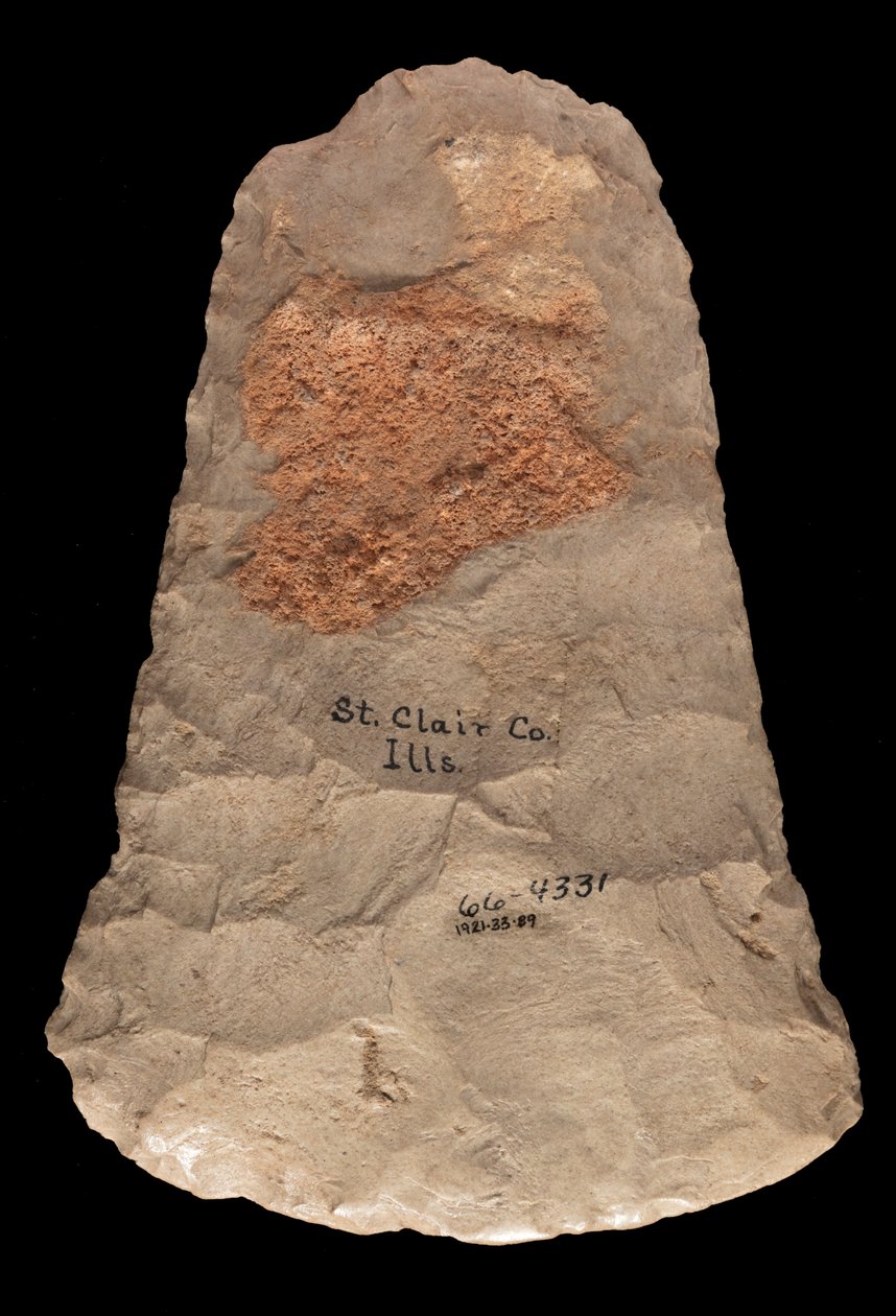Mississippian Flared Hoe Blade Made from Mill Creek Chert by Unknown