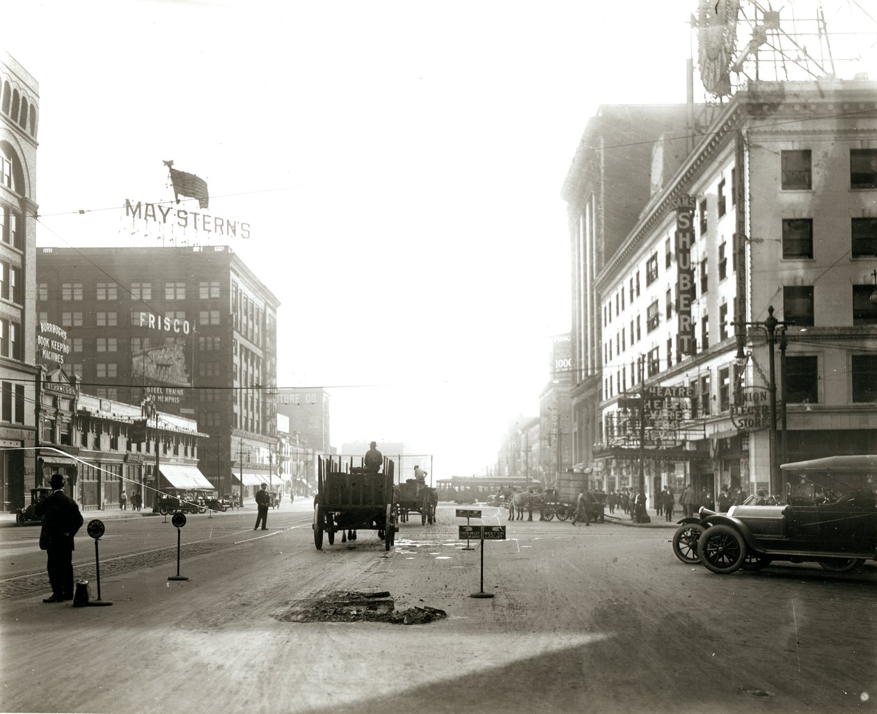 View of Twelfth Street Looking South from Locust Street by Unknown