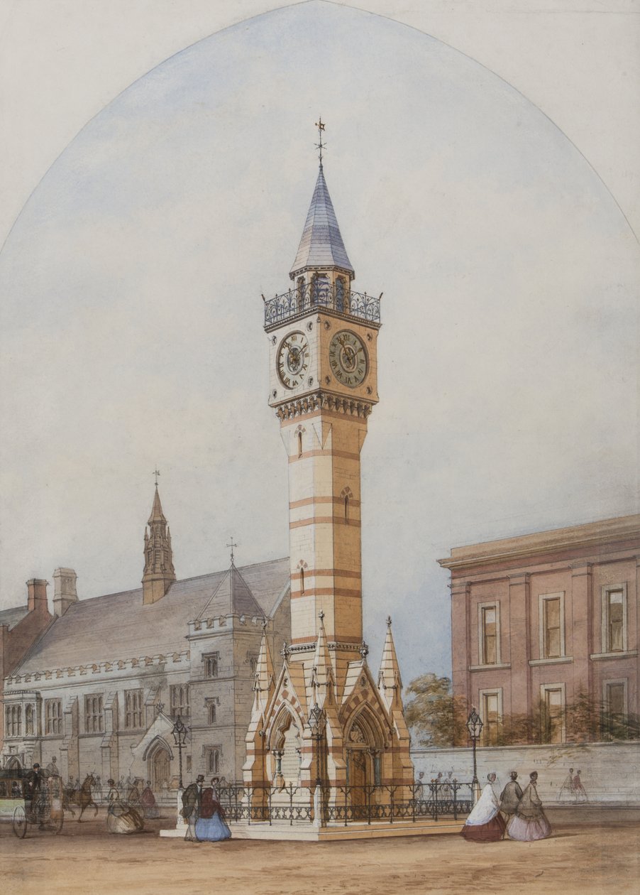 Architectural elevation: Memorial Clock Tower, c.1860 by Unbekannt Unbekannt