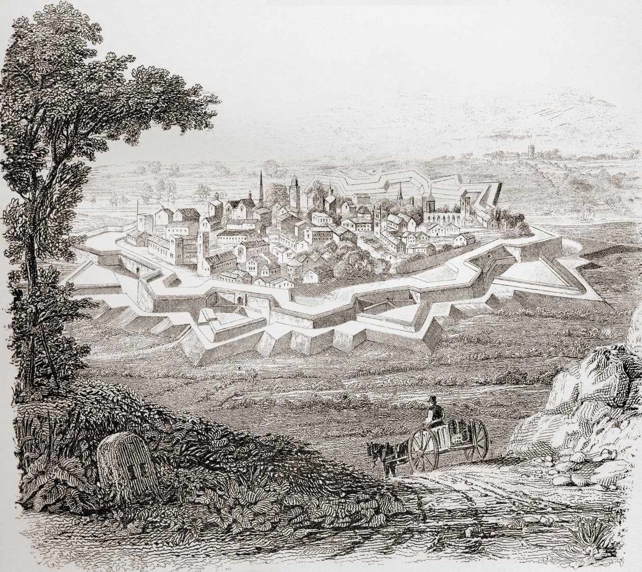 General appearance of a bastioned fortress, or Star Fort, from The National Encyclopaedia, published c.1890 by Unbekannt Unbekannt