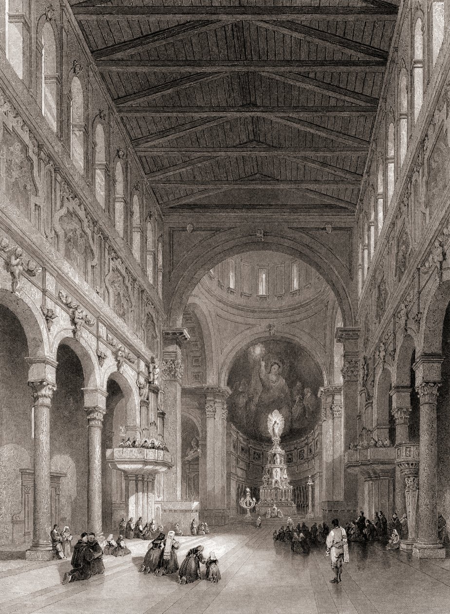 Interior of the Cathedral at Messina, Sicily, Italy by Unbekannt Unbekannt
