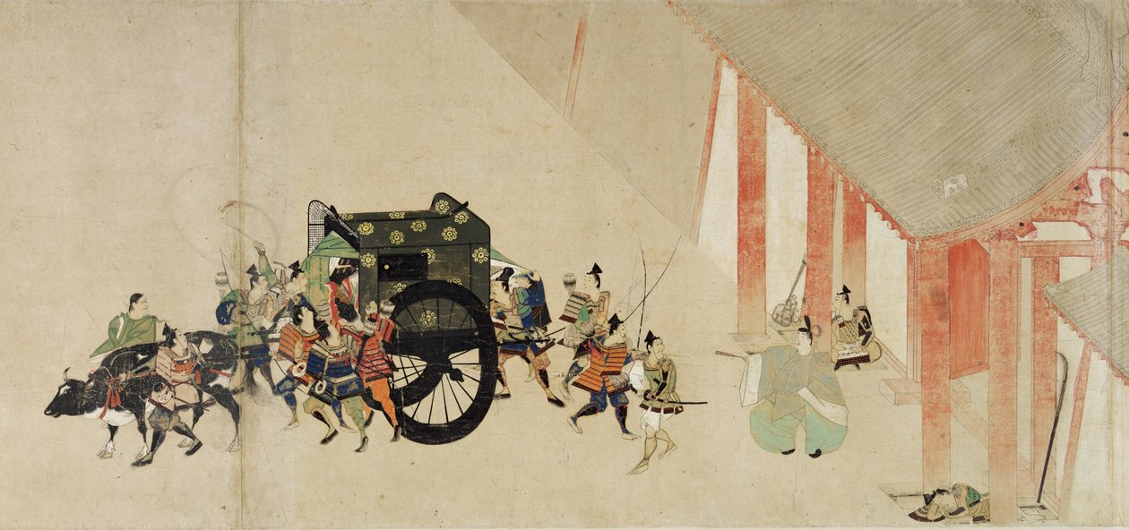 Emperor Nijo Escaping from the Imperial Palace to the Rokuhara Mansion by Unknown