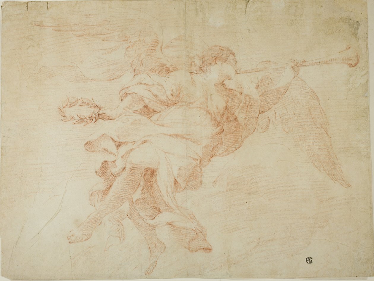Angel with Trumpet and Wreath by Unknown