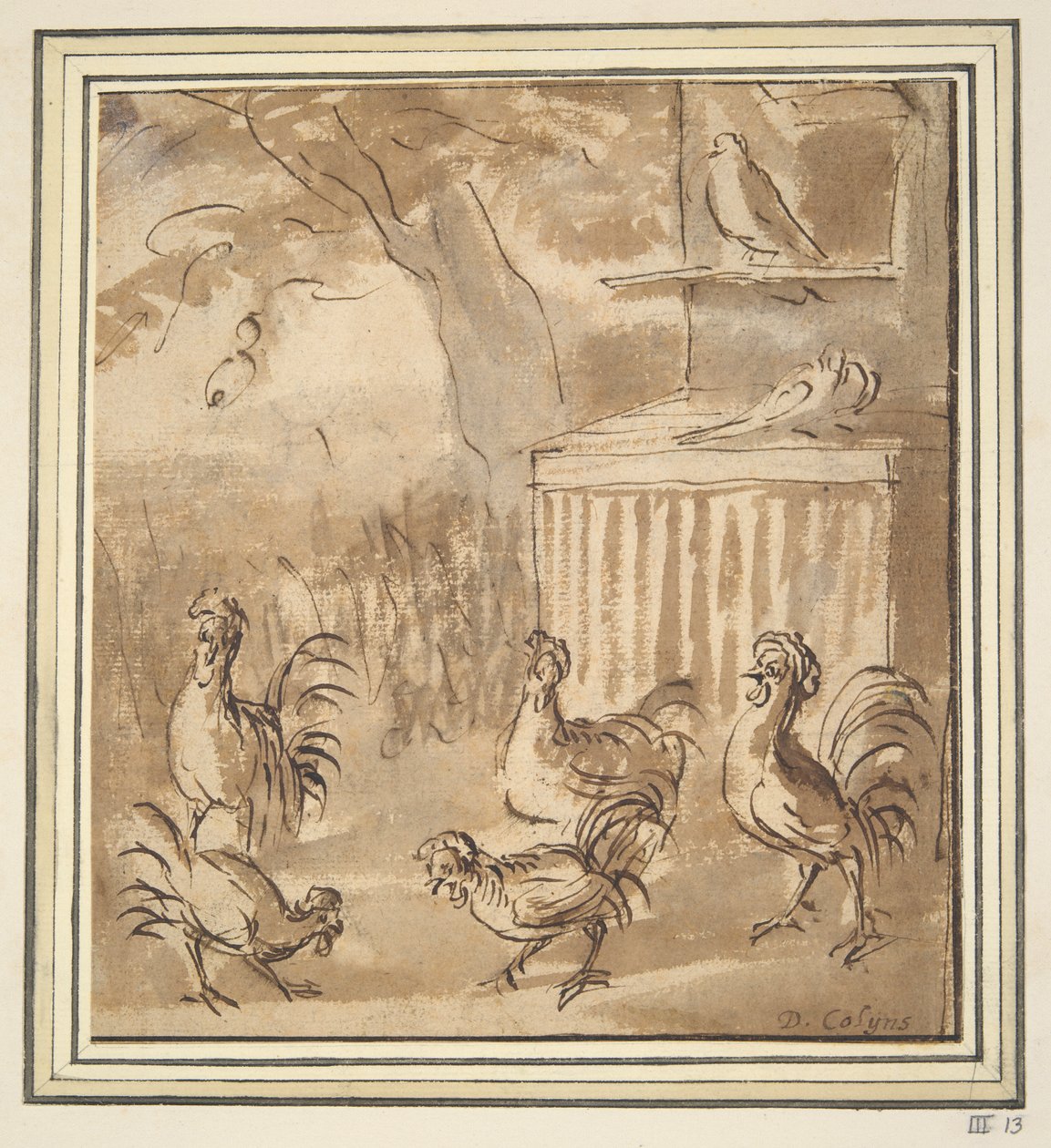 Cocks and Pigeons by Unknown