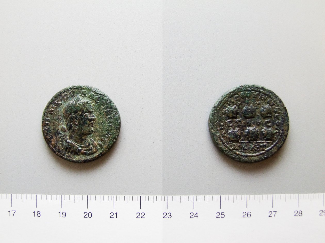 Coin of Valerian, Emperor of Rome; Gallienus, Emperor of Rome from Anazarbus by Unknown