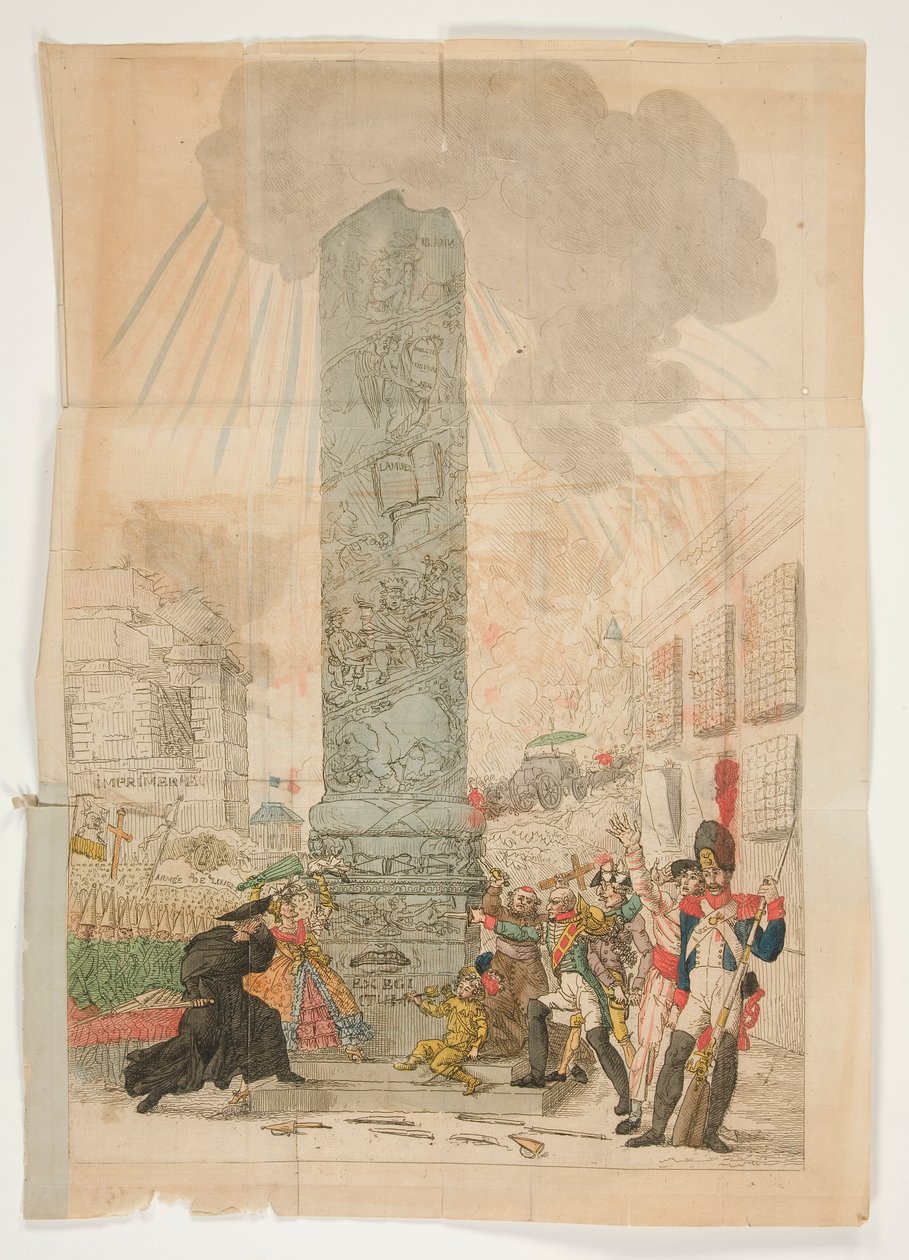 Conflict in Front of a Monument by Unknown