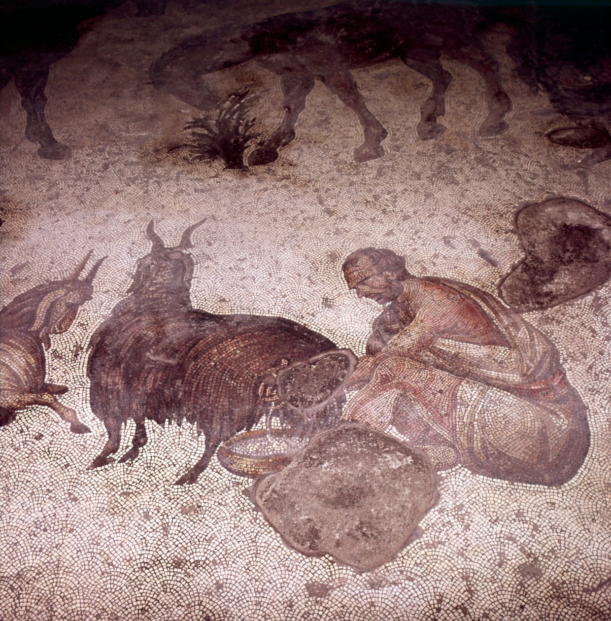 Detail of Floor Mosaic at Great Palace, Istanbul by Unknown