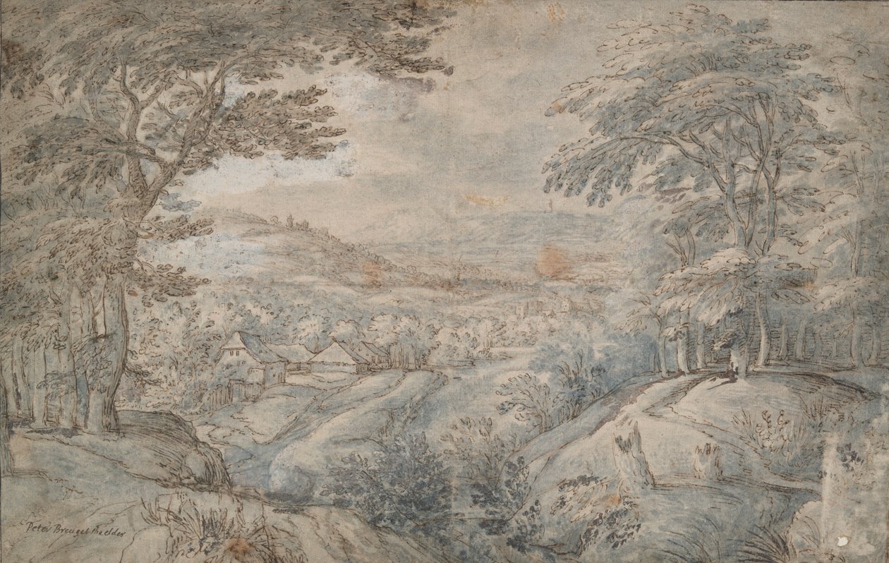 Landscape with Distant View in Valley by Unknown