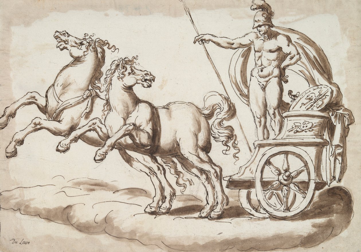 Mars in a Chariot Drawn by Two Horses by Unknown