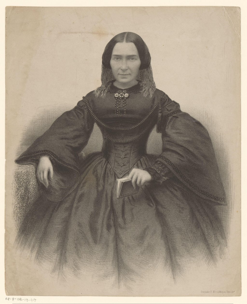 Portrait of an Unknown Woman in Black Dress by Unknown