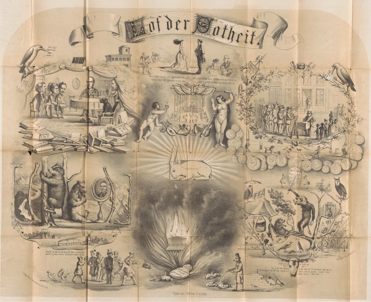 Caricature in Delft Student Almanac, 1869 by Unknown