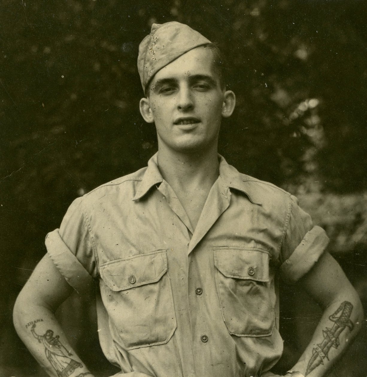 Tattooed American Soldier, c.1941 by Unknown