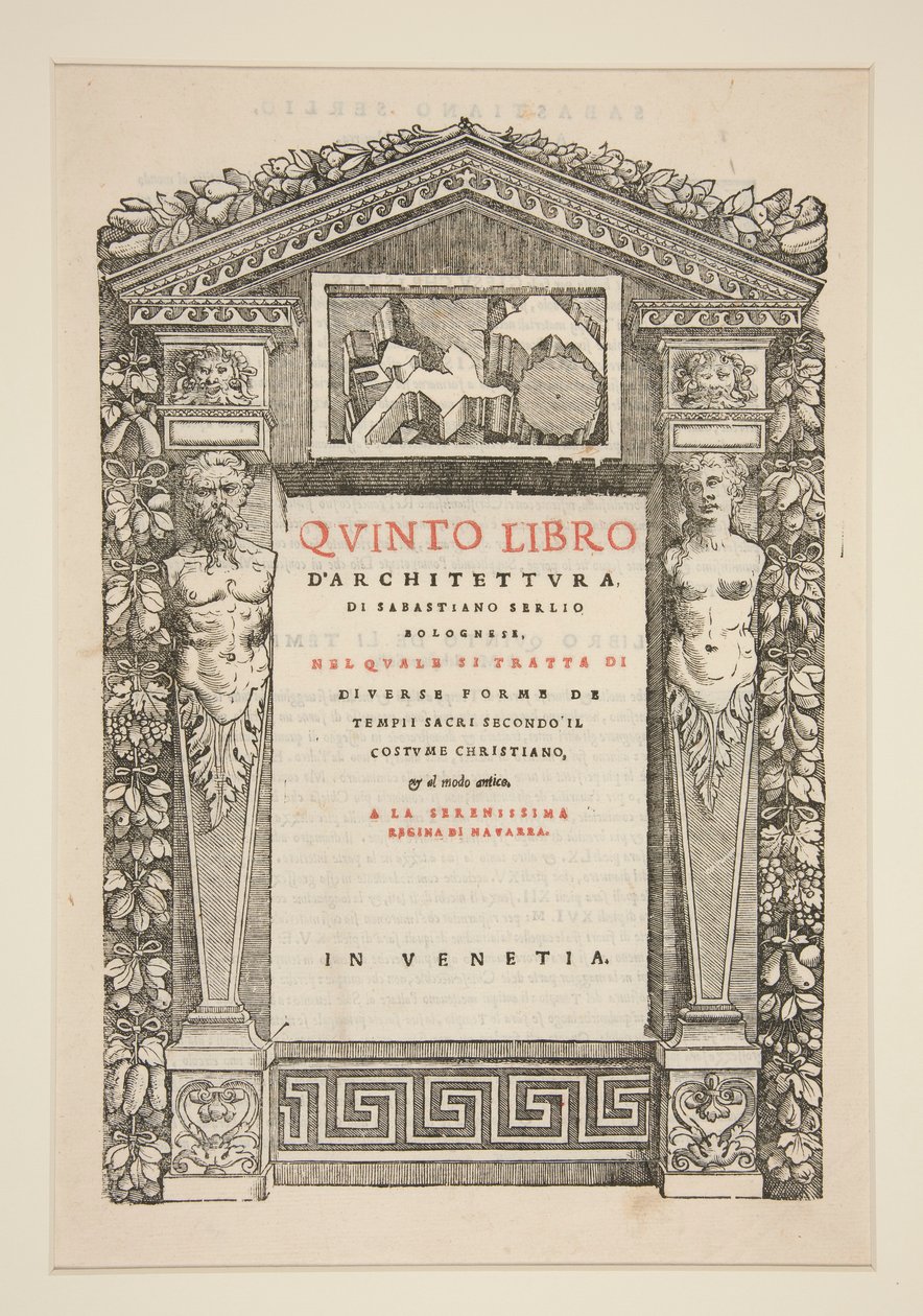 Title Page to Fifth Book of Architecture by Unknown