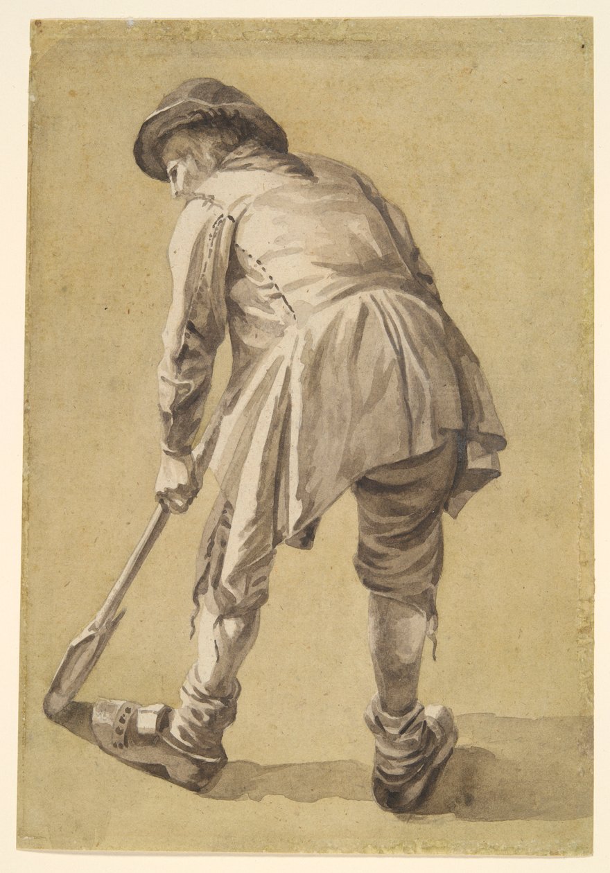 Untitled [Peasant Farmer Digging] by Unknown