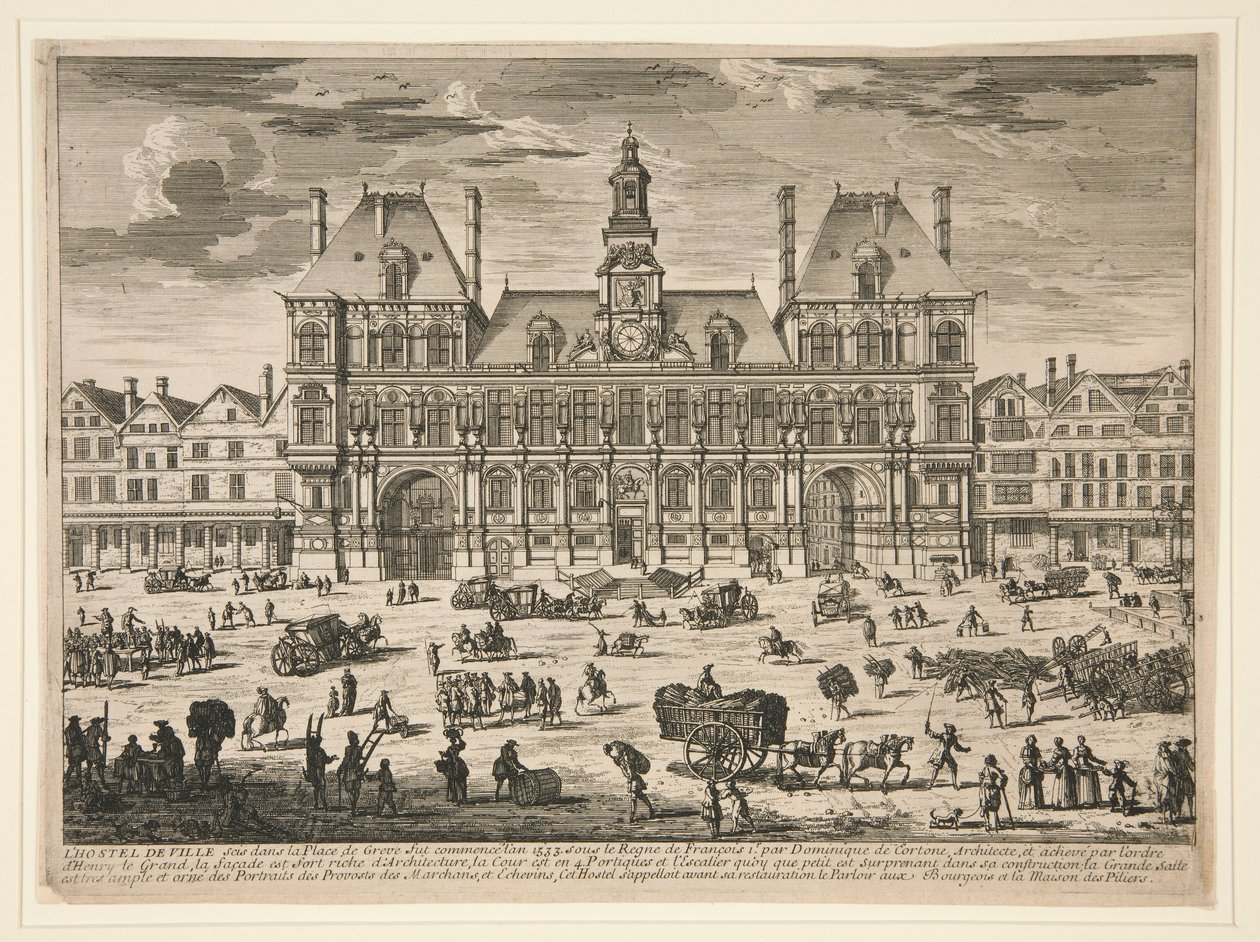 View of the Hotel de Ville, Paris by Unknown