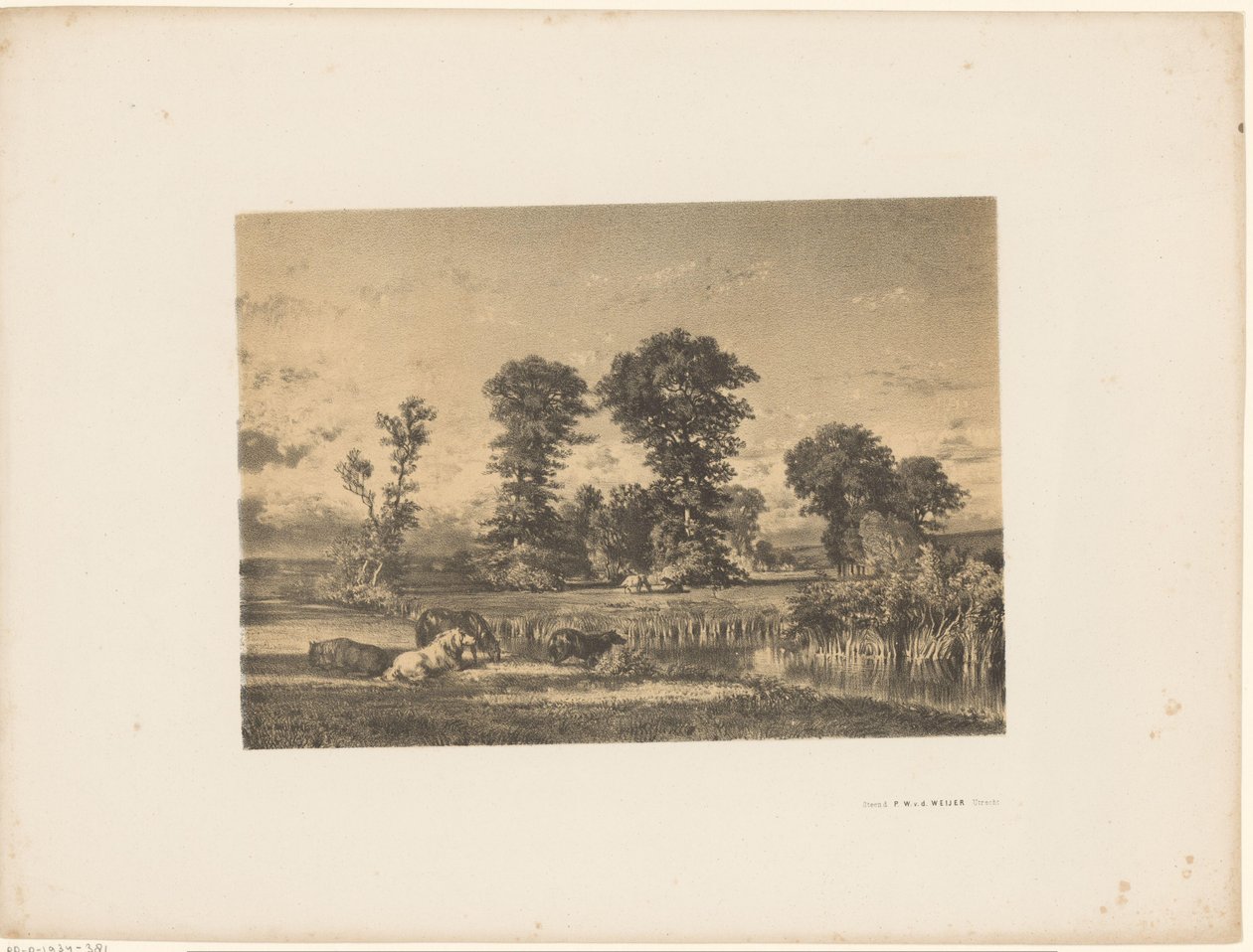 Pastoral Landscape with Grazing Horses by Unknown