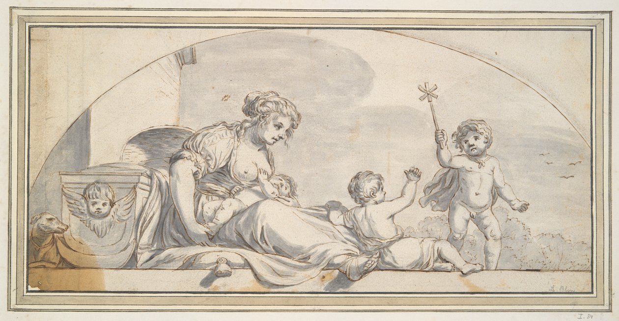 Woman with Three Children by Unknown