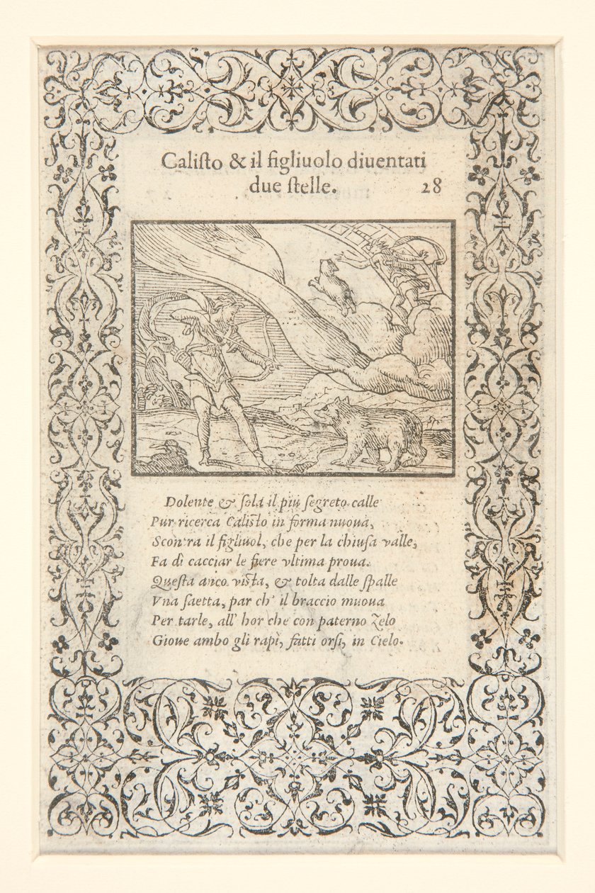 Calisto Beaten by Juno and Changed into a Bear; on Verso: Calisto and Her Son Become Two Stars by Unknown