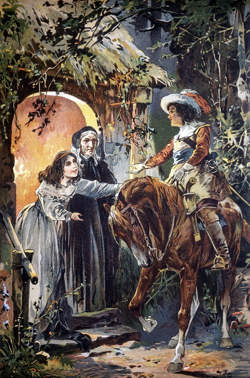 19th century illustration depicting an episode of a children