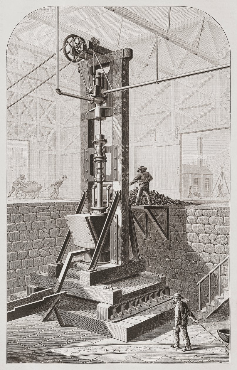 19th Century Stamp Mill, Also Known as a Stamp Battery or Stamping Mill by Unknown artist