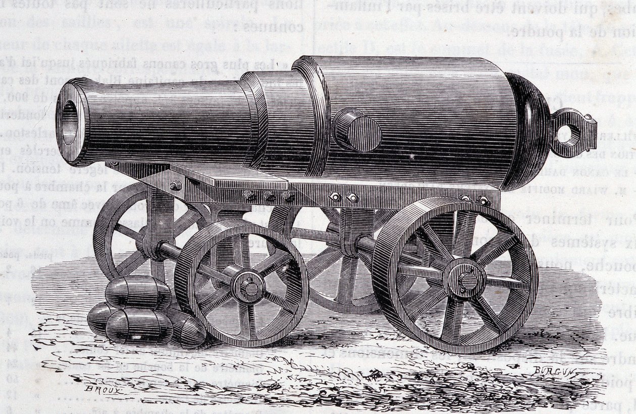 A Blakely rifle - The Blakely Canon at the London Expo (1862) by Unknown artist