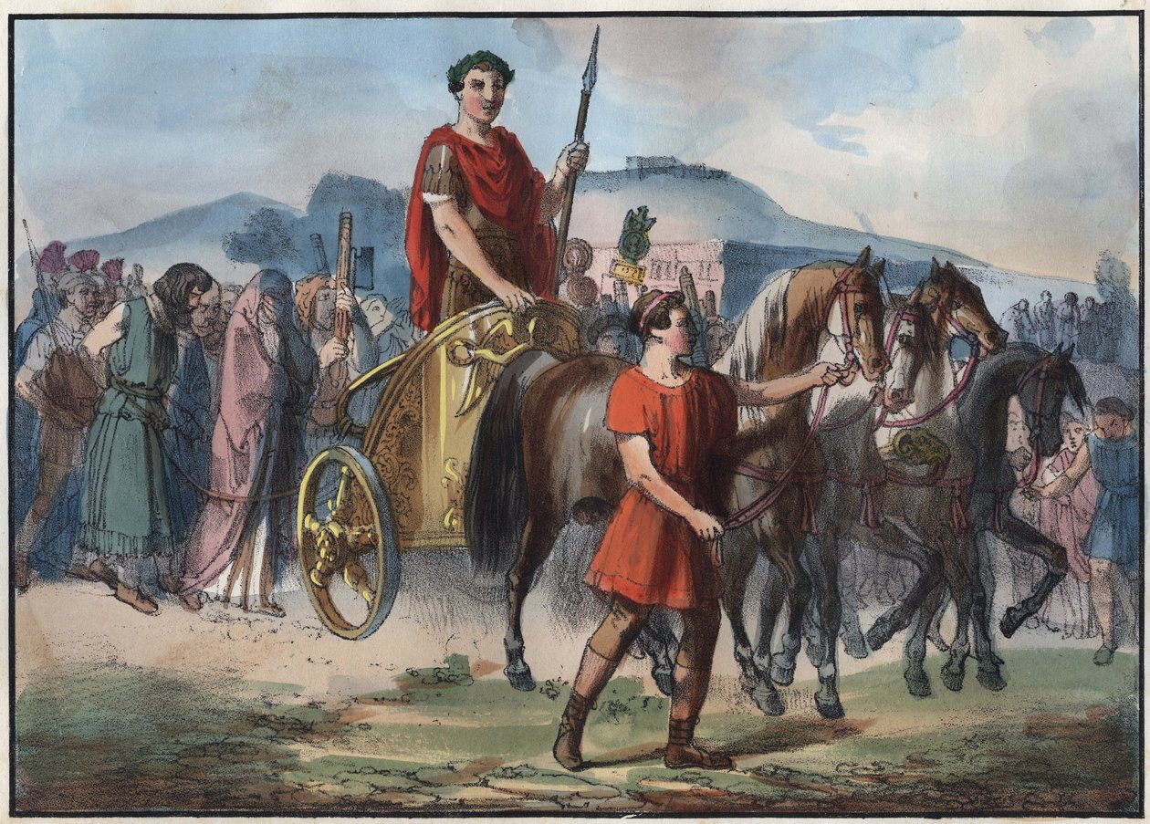 A Roman Triumph - engraving from 