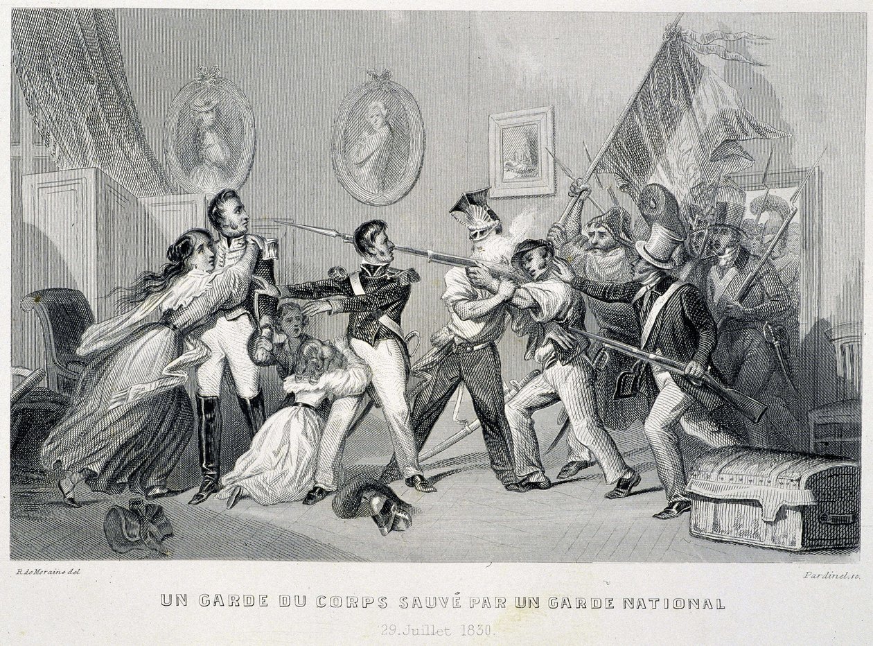 A bodyguard saved by a national guard (29 July 1830) - in 