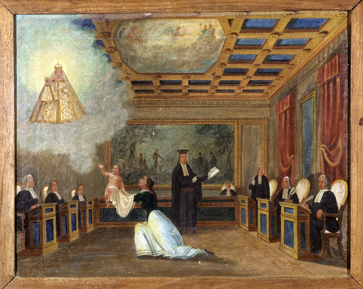 A child brought before a court - ex-voto of Notre Dame de Laghet by Unknown artist