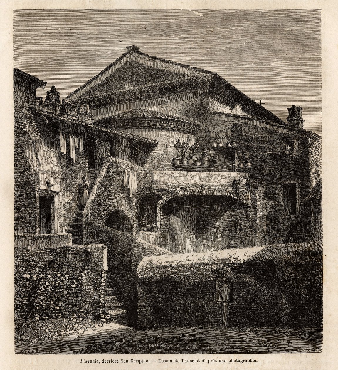 A cloaca behind the chapel of San Crispino by Unknown artist