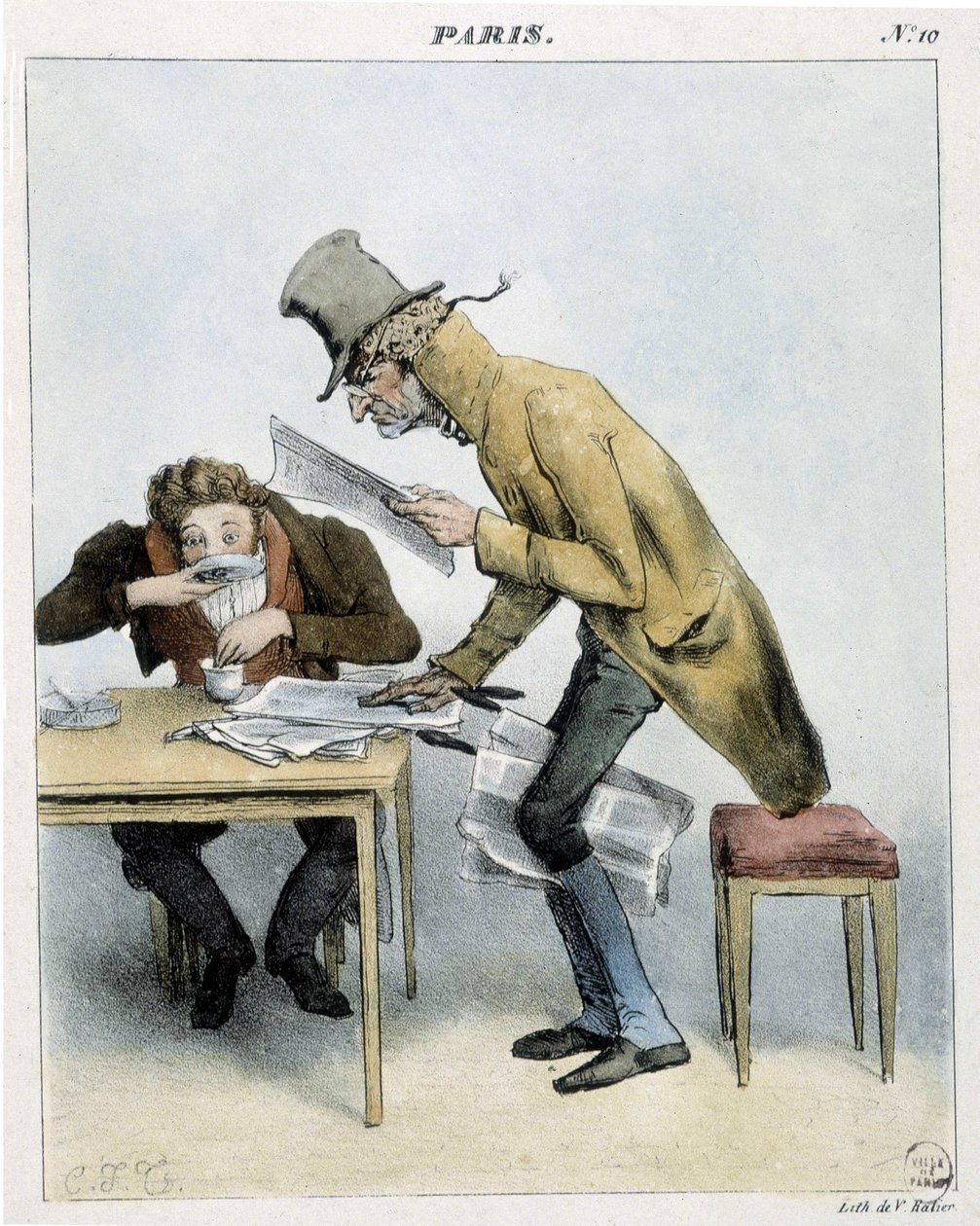 A grabber of Momus coffee in Paris - 1821, Carnavalet by Unknown artist