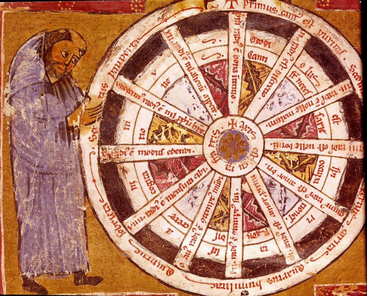 A Monk Near the Wheel of Religious Life by Unknown artist