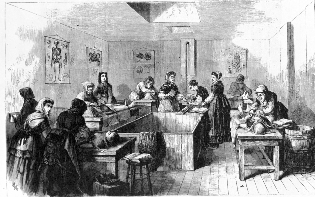 A morgue in the United States in 1890 by Unknown artist