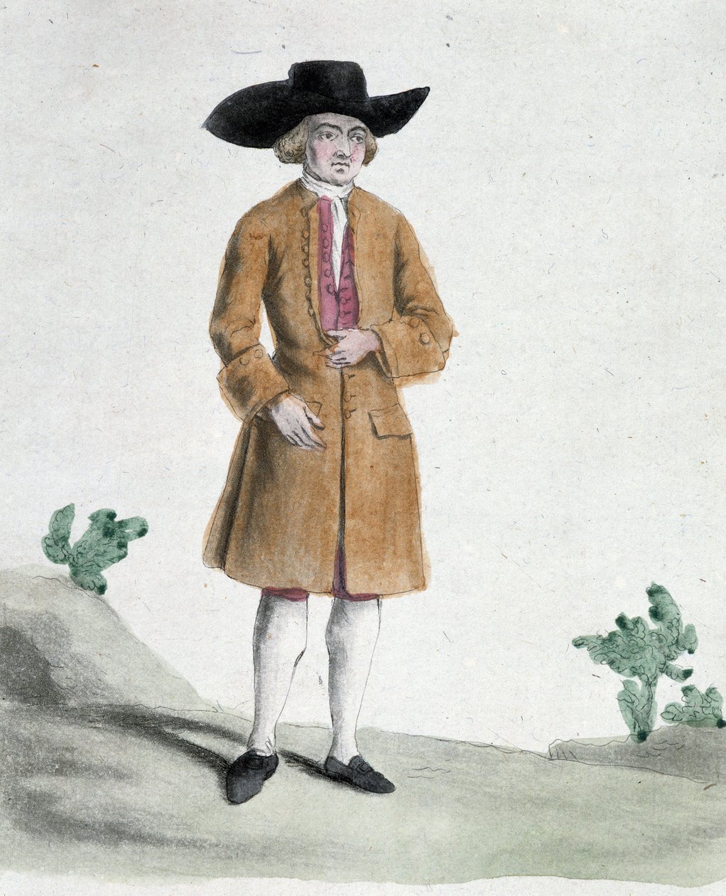 A quaker - drawing, early 19th century by Unknown artist