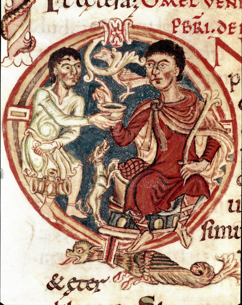 A servant serving to drink to the lord by Unknown artist