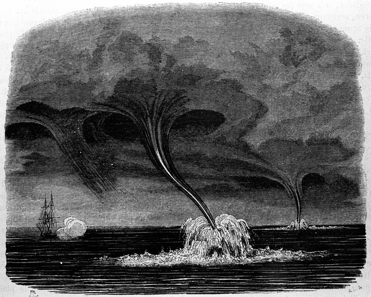 A Tornado of Water (19th Century Engraving) by Unknown artist