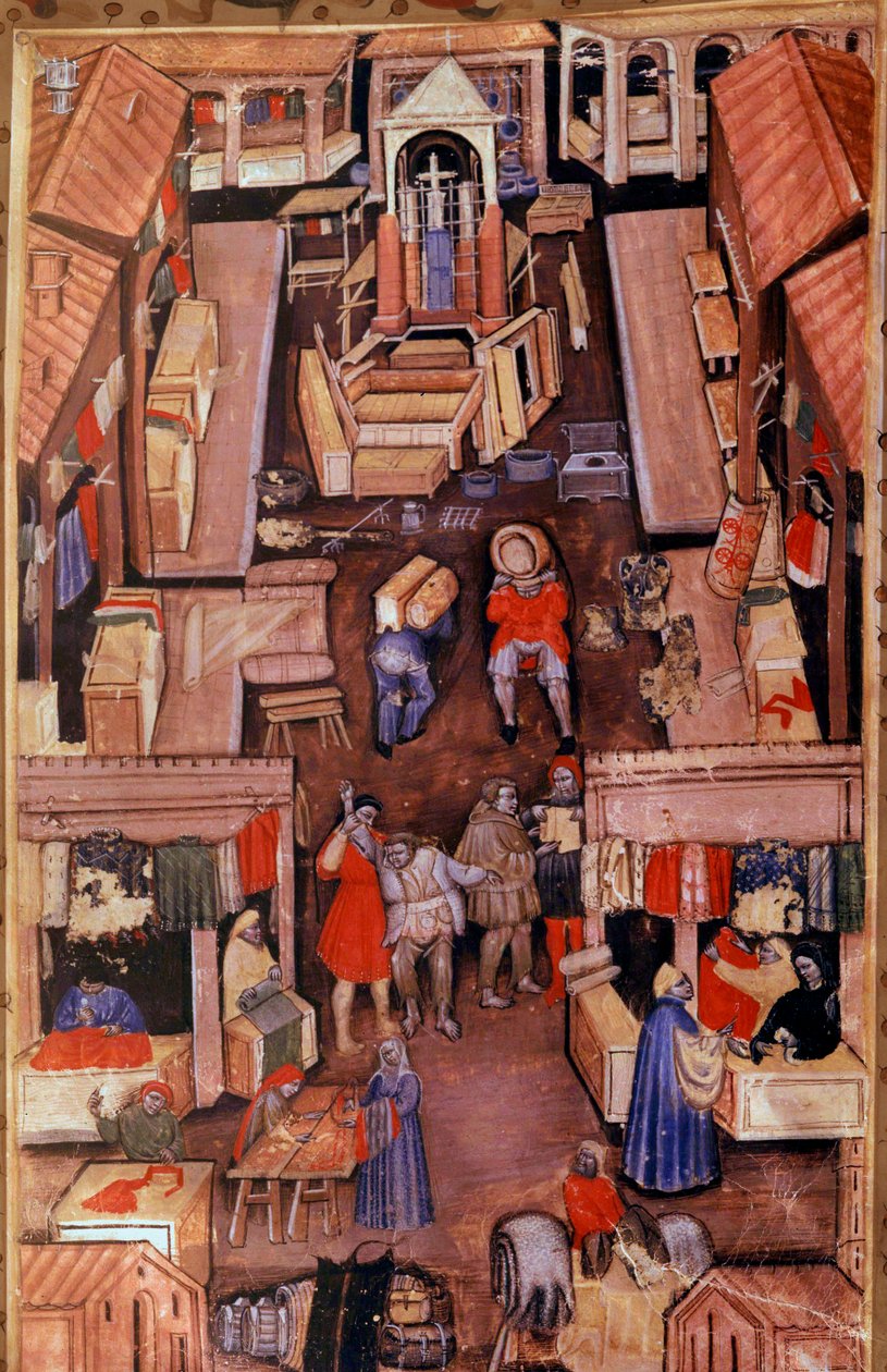 A walk: drapers, tailors, clothing dealers in a French town by Unknown artist