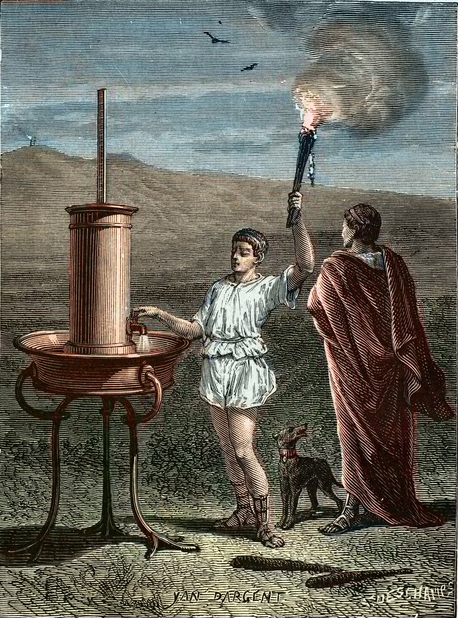 Aeneas Tacticus Invents Phased Signaling System 336BC by Unknown artist