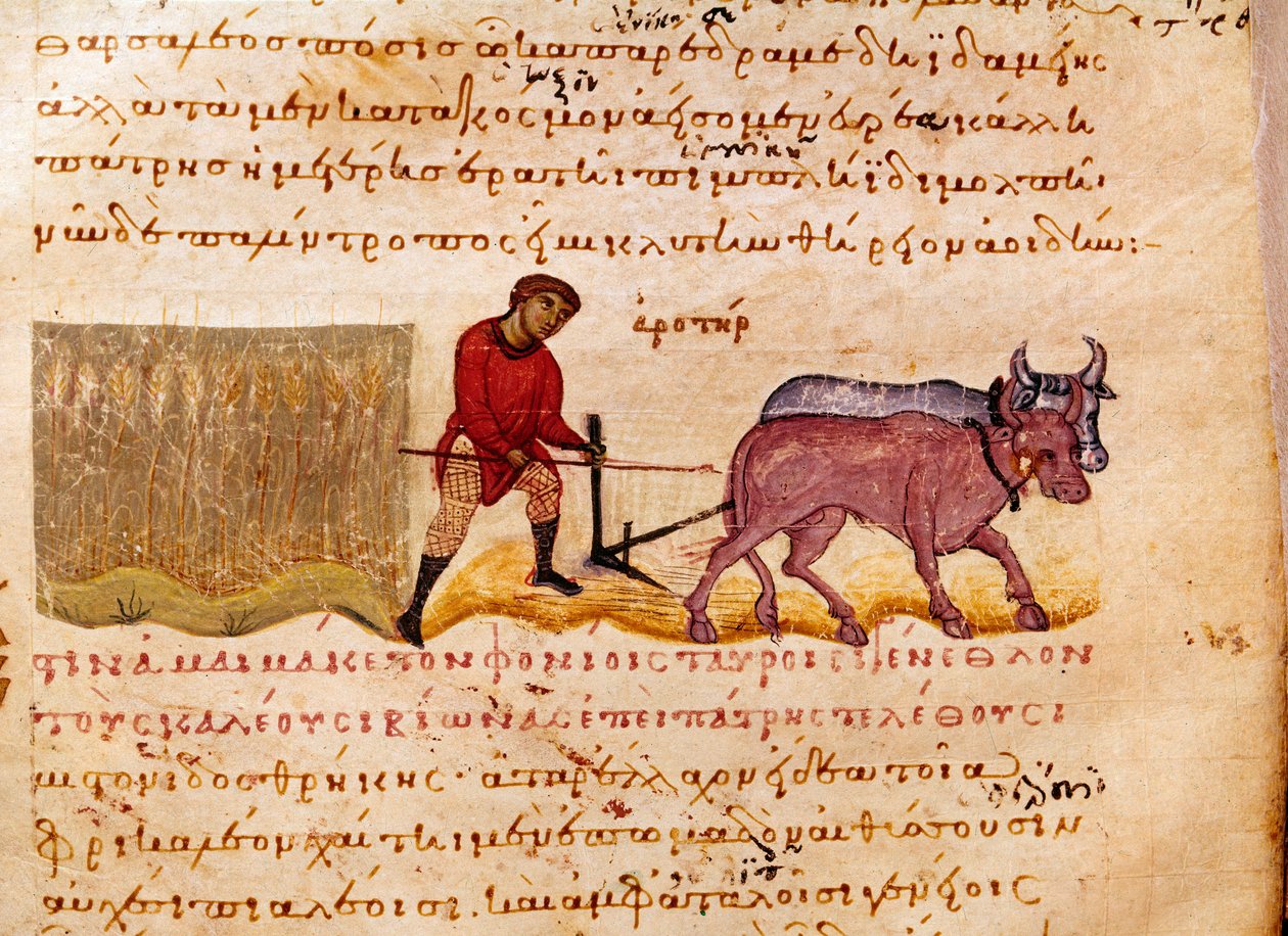 Agriculture: Plowing Scene by Unknown artist