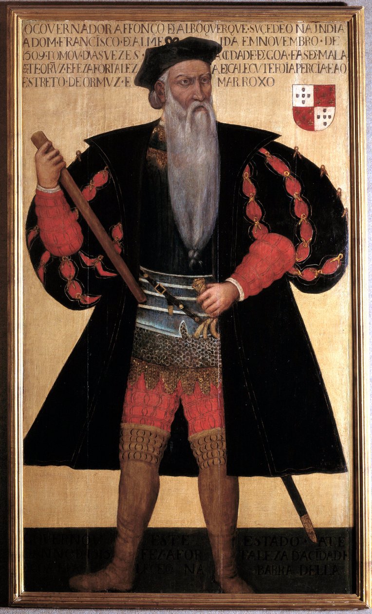 Portrait of Alphonse de Albuquerque, the Great. 16th century painting. Lisbon, Musee National D