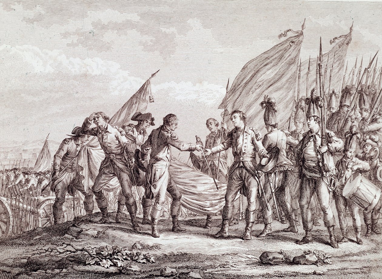 American Revolutionary War: Surrender of General Burgoyne in Saratoga by Unknown artist