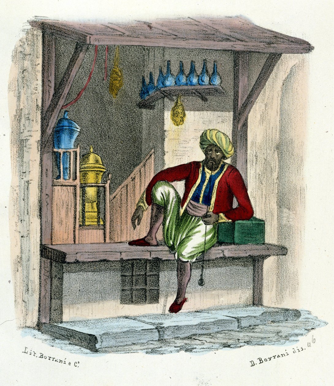 An Arab Salesman, Engraving Around 1850 by Unknown artist